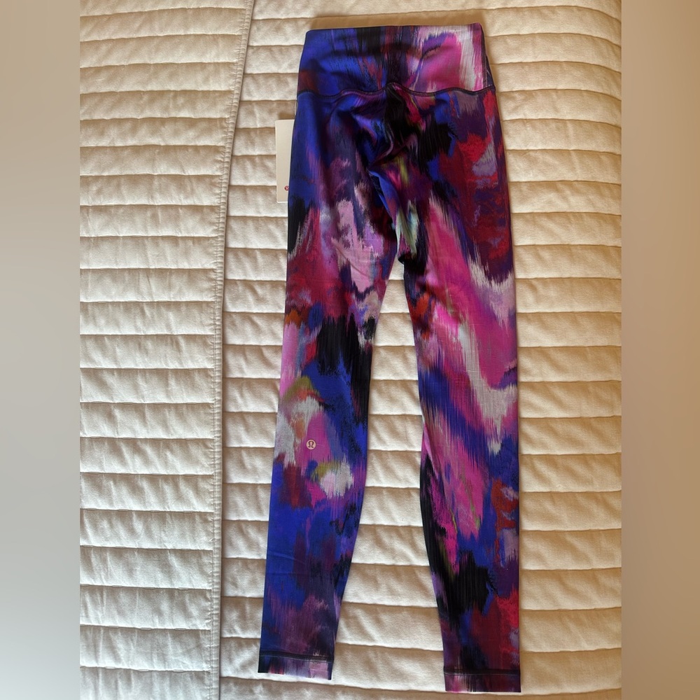 NWT Lululemon Wunder Train High Rise 28" | Pink/Purple Multicolor | Size 4 - Picture 4 of 10